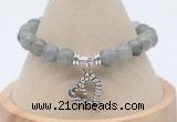 CGB7824 8mm labradorite bead with luckly charm bracelets whoelsale