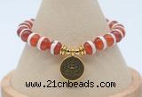 CGB7832 8mm Tibetan agate bead with luckly charm bracelets