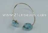 CGB786 13*18mm - 15*20mm nuggets druzy quartz gemstone bangles