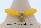 CGB7874 8mm candy jade bead with luckly charm bracelets whoesale