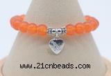 CGB7875 8mm candy jade bead with luckly charm bracelets whoesale