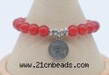 CGB7876 8mm candy jade bead with luckly charm bracelets whoesale