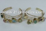 CGB790 12*16mm - 13*18mm freeform druzy agate gemstone bangles