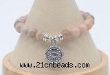CGB7907 8mm sunstone bead with luckly charm bracelets wholesale