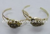 CGB814 25*30mm – 25*35mm freeform plated druzy agate bangles