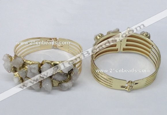 CGB821 30*68mm - 30*70mm druzy agate gemstone bangles wholeasale