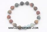 CGB8212 8mm matte picasso jasper & matte amazonite beaded stretchy bracelets