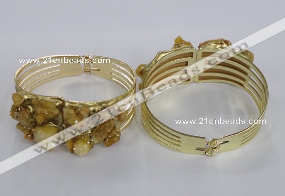 CGB822 30*68mm - 30*70mm druzy agate gemstone bangles wholeasale