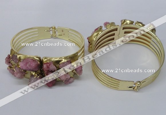 CGB824 30*68mm - 30*70mm druzy agate gemstone bangles wholeasale