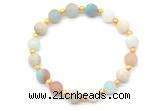 CGB8241 8mm matte amazonite beaded stretchy bracelets wholesale