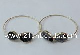 CGB841 15*20mm - 18*25mm freeform druzy agate gemstone bangles