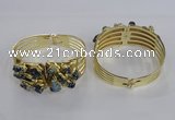 CGB845 30*68mm - 30*70mm druzy agate gemstone bangles wholeasale