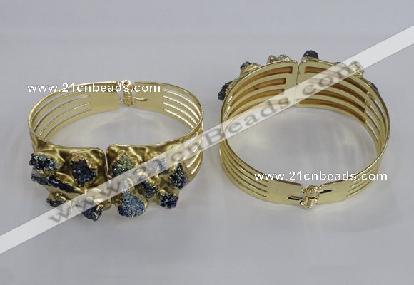 CGB845 30*68mm - 30*70mm druzy agate gemstone bangles wholeasale