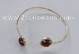 CGB850 10mm flat round agate gemstone bangles wholesale