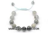 CGB8556 12mm round seaweed quartz adjustable macrame bracelets
