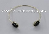 CGB861 10*14mm oval agate gemstone bangles wholesale