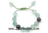 CGB8624 12mm round fluorite adjustable macrame bracelets