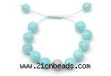 CGB8642 12mm round amazonite adjustable macrame bracelets