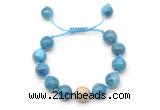 CGB8643 12mm round apatite adjustable macrame bracelets