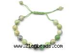 CGB8657 8mm,10mm round australia chrysoprase adjustable macrame bracelets