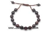 CGB8679 8mm,10mm round brecciated jasper adjustable macrame bracelets