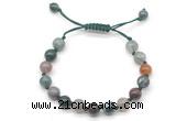 CGB8699 8mm,10mm round Indian agate adjustable macrame bracelets