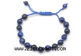 CGB8733 8mm,10mm round blue tiger eye adjustable macrame bracelets