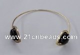 CGB876 15*20mm flat teardrop agate gemstone bangles wholesale