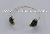 CGB877 15*20mm flat teardrop agate gemstone bangles wholesale