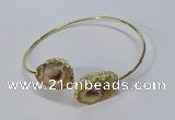 CGB881 13*18mm - 20*25mm freeform druzy agate gemstone bangles