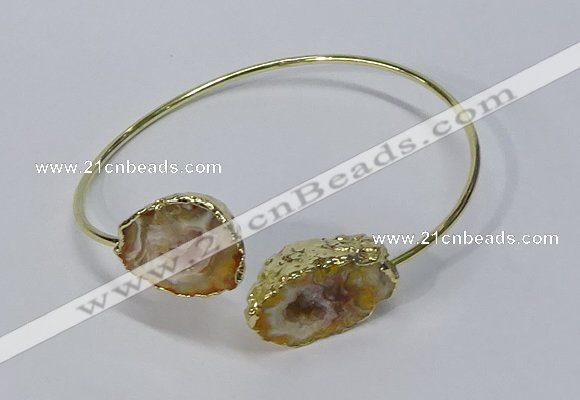 CGB881 13*18mm - 20*25mm freeform druzy agate gemstone bangles