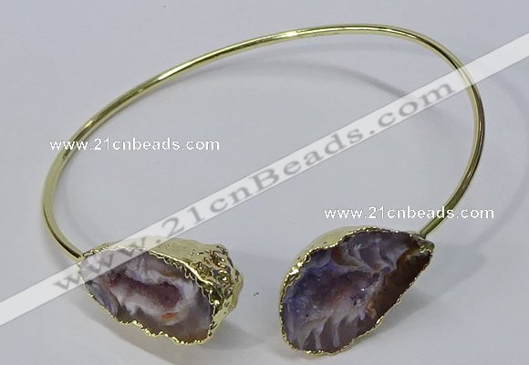 CGB882 13*18mm - 20*25mm freeform druzy agate gemstone bangles