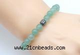 CGB8833 8mm, 10mm green aventurine & drum hematite power beads bracelets