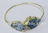 CGB884 13*18mm - 20*25mm freeform druzy agate gemstone bangles