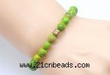 CGB8843 8mm, 10mm green sea sediment jasper & drum hematite power beads bracelets