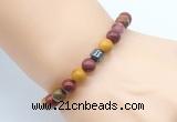 CGB8845 8mm, 10mm mookaite & drum hematite power beads bracelets