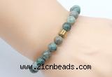 CGB8847 8mm, 10mm African turquoise & drum hematite power beads bracelets