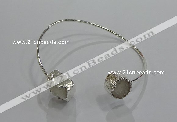 CGB888 12mm - 14*15mm freeform druzy agate gemstone bangles