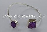 CGB889 12mm - 14*15mm freeform druzy agate gemstone bangles