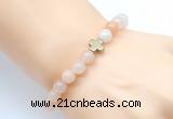 CGB8894 8mm, 10mm pink aventurine & cross hematite power beads bracelets