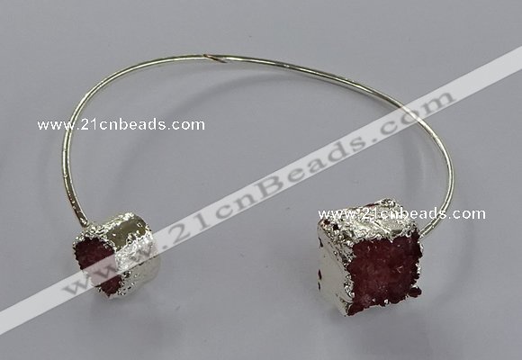 CGB890 12mm - 14*15mm freeform druzy agate gemstone bangles