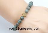 CGB8907 8mm, 10mm African turquoise & cross hematite power beads bracelets