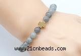 CGB8909 8mm, 10mm labradorite & cross hematite power beads bracelets