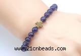 CGB8914 8mm, 10mm amethyst & cross hematite power beads bracelets