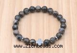 CGB8938 8mm, 10mm grey opal, cross & rondelle hematite beaded bracelets