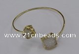 CGB895 12mm - 14*15mm freeform druzy agate gemstone bangles