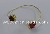 CGB897 12mm - 14*15mm freeform druzy agate gemstone bangles