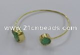 CGB899 12mm - 14*15mm freeform druzy agate gemstone bangles