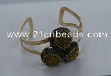 CGB907 20mm - 22mm coin druzy agate gemstone bangles wholesale