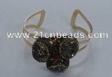 CGB909 20mm - 22mm coin druzy agate gemstone bangles wholesale